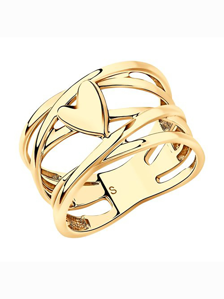 

Кольцо женское из серебра без вставки 585Gold 701010427, р, 701010427