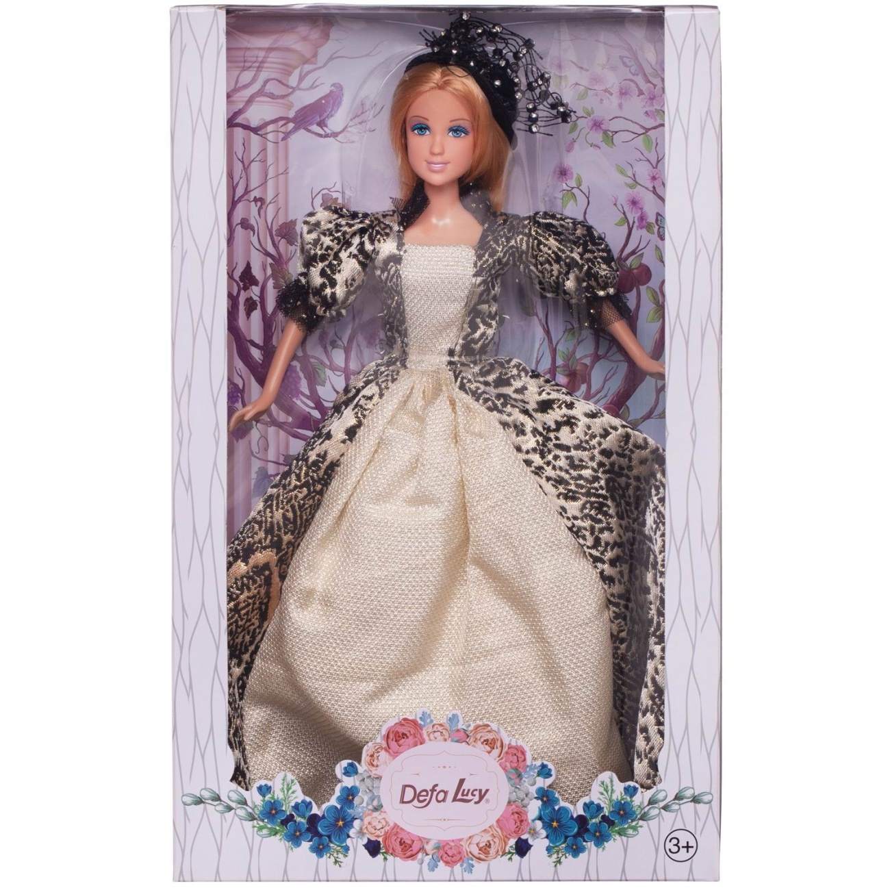 

Кукла Defa Lucy Королевский шик в платье и шляпке 29 см 8402d/жемчужно-черное