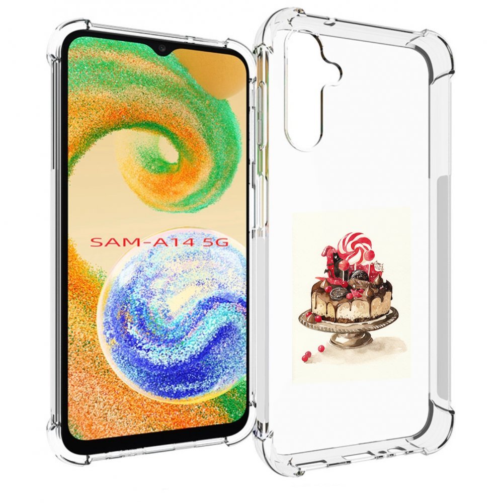 

Чехол MyPads вкусный торт для Samsung Galaxy A14 5G, Прозрачный, Tocco