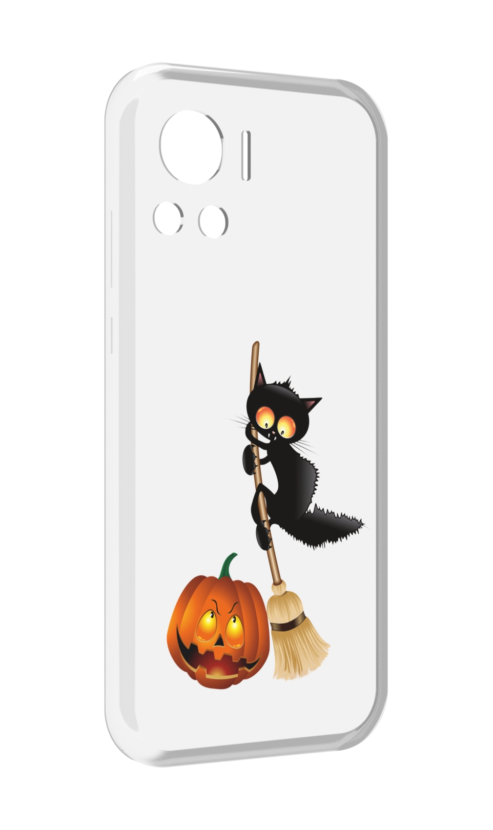 

Чехол MyPads хэлуинский котик для Motorola Edge 30 Ultra, Прозрачный, Tocco