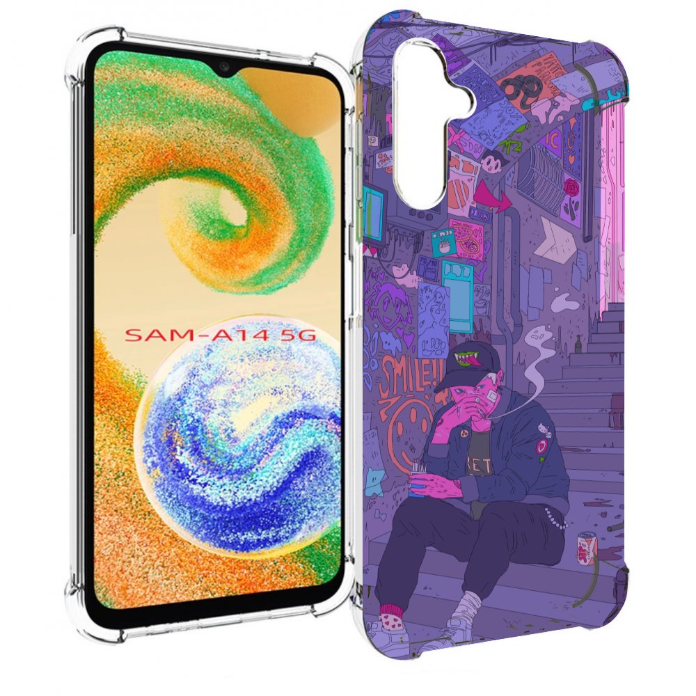 

Чехол MyPads парень в подъезде мультик для Samsung Galaxy A14 5G, Прозрачный, Tocco