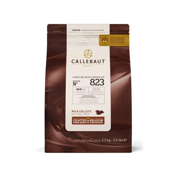 фото Шоколад молочный 33,6% callebaut, таблетированный, 2,5 кг