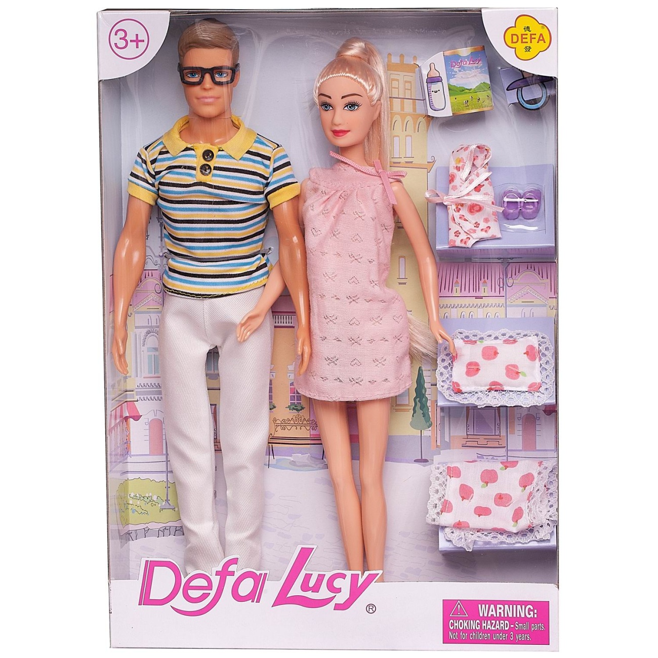 

Куклы Defa Lucy Kevin В ожидании чуда, с аксессуарами 29 и 30 см 8349d/персиковое