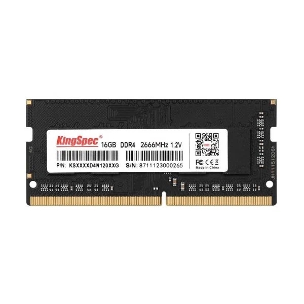 

KingSpec Память DDR4 16Gb 2666MHz Kingspec KS2666D4N12016G RTL SO-DIMM 204-pin 1.35В