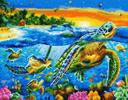 

PaintBoy Алмазная вышивка Черепахи в океане LAG2627, 40x50 см