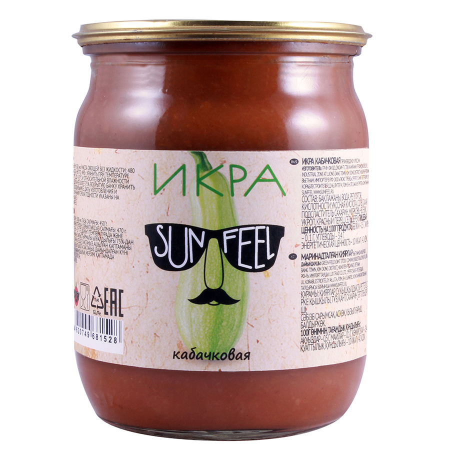 

Икра SunFeel из кабачков, 490 г