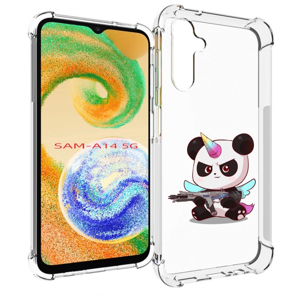 

Чехол MyPads панда-единорог детский для Samsung Galaxy A14 5G, Прозрачный, Tocco
