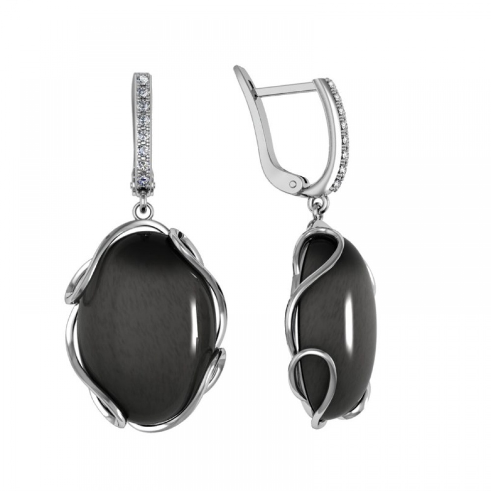 

Серьги из серебра с агатом ПРИВОЛЖСКИЙ ЮВЕЛИР 351214-AG73FA11, 351214-AG73FA11