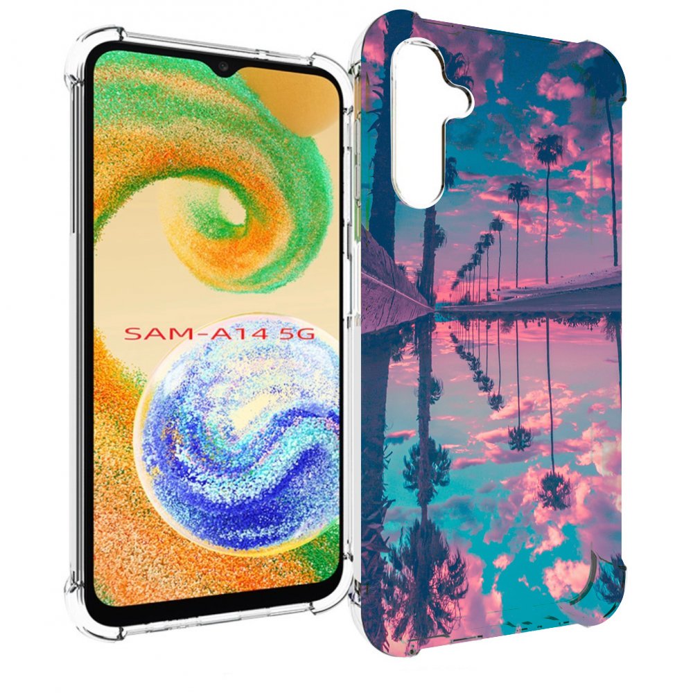

Чехол MyPads отражение-пальм для Samsung Galaxy A14 5G, Прозрачный, Tocco