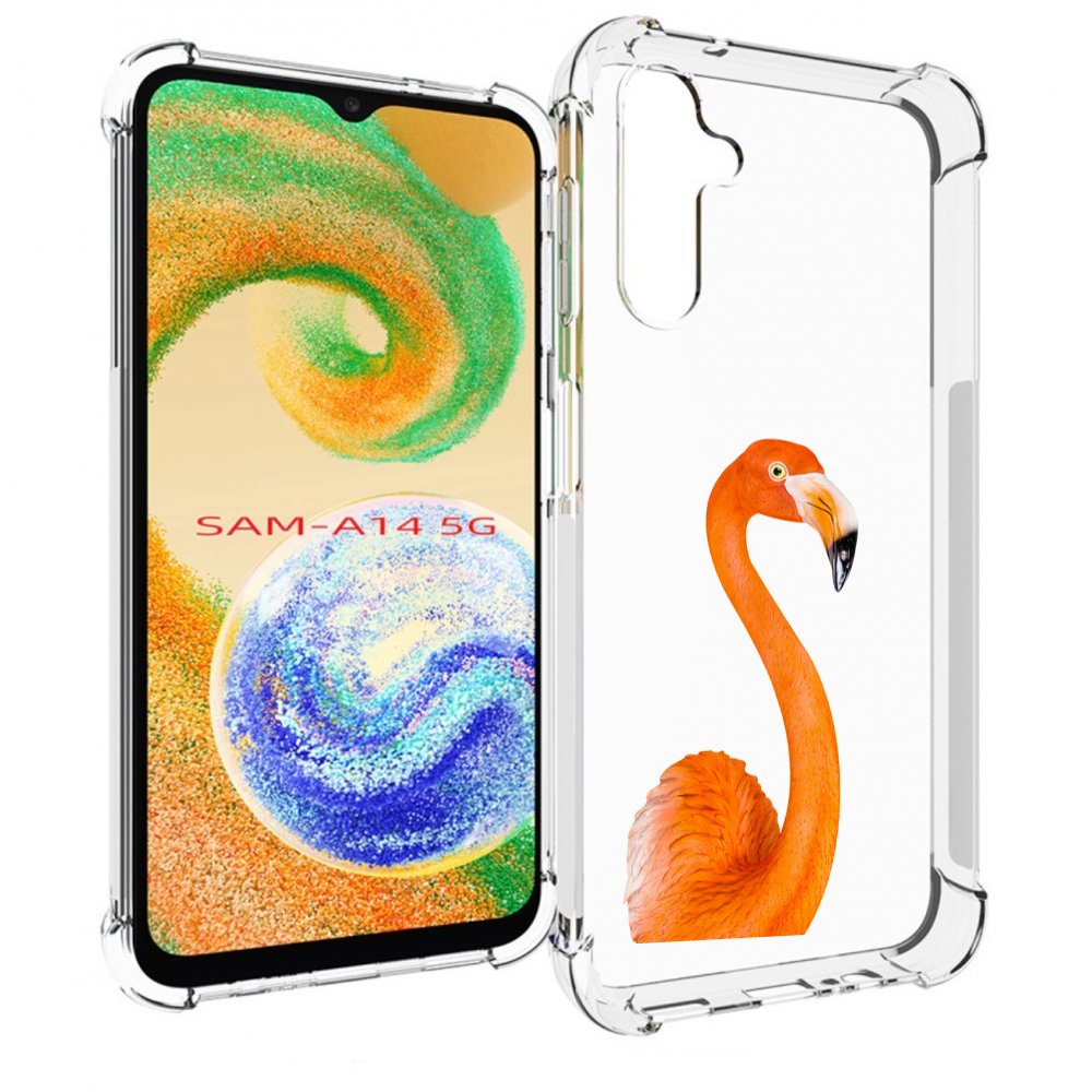 

Чехол MyPads оранжевый-фламинго для Samsung Galaxy A14 5G, Прозрачный, Tocco