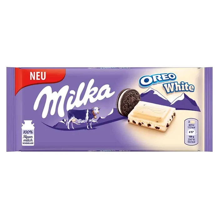 

Шоколадная плитка Milka Oreo White, 100 г