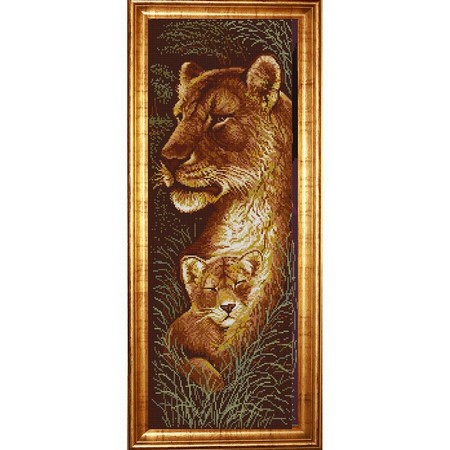 

Схемы для вышивания бисером Звери. Мать и дитя 3 1308, 25x65 см от