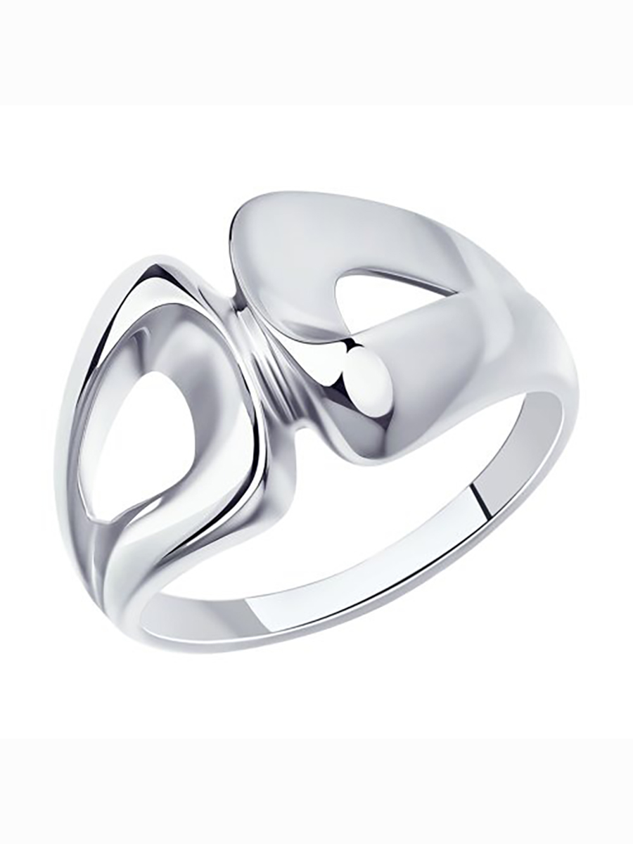 Кольцо женское из серебра без вставки 585Gold 701010351, р. 19