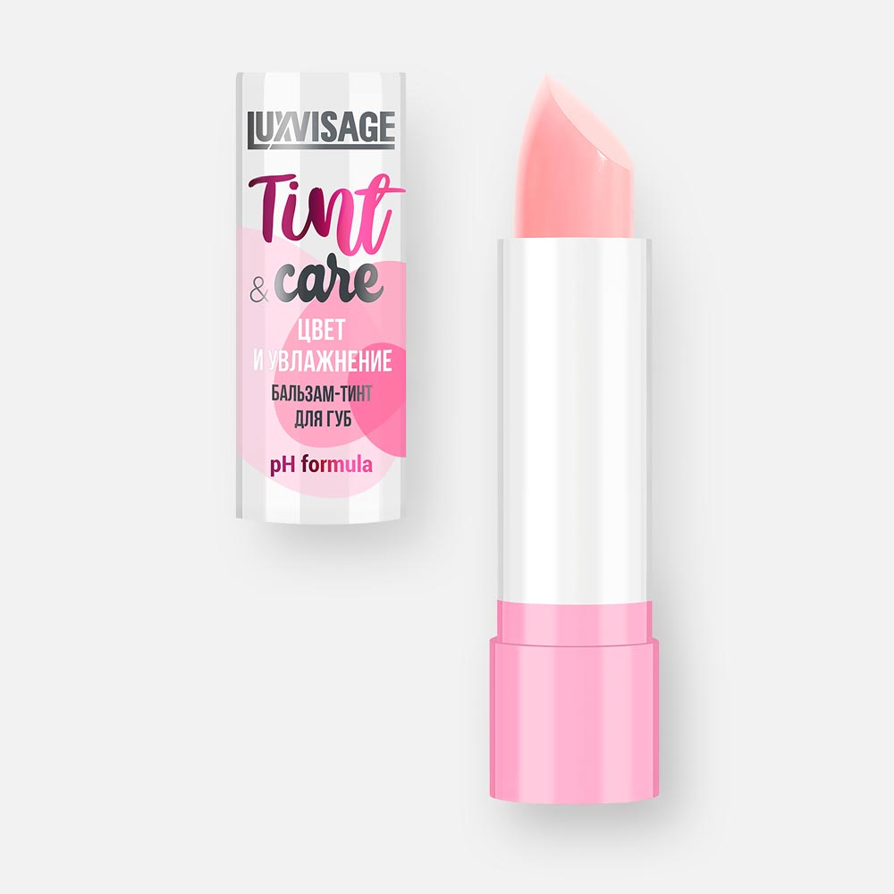 Бальзам-тинт для губ Luxvisage Tint & Care Ph Formula, цвет и увлажнение, №01 Rose, 4 г