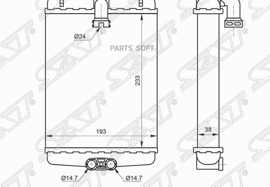 

SAT Радиатор отопителя салона MERCEDES C-CLASS W202 93-00/ E- CLASS W210/ CLK-CLASS #208/S