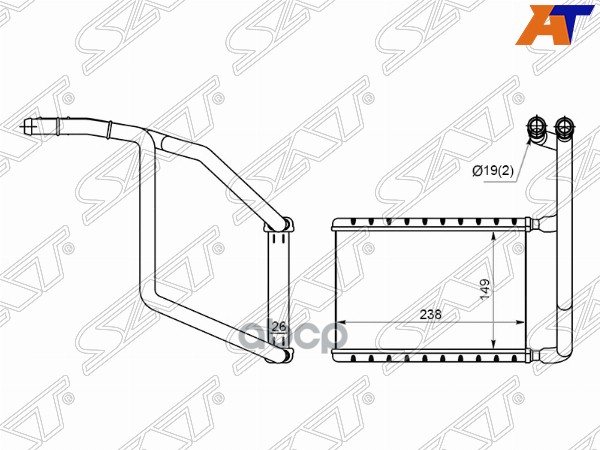 

SAT Радиатор отопителя салона FORD TRANSIT 14-