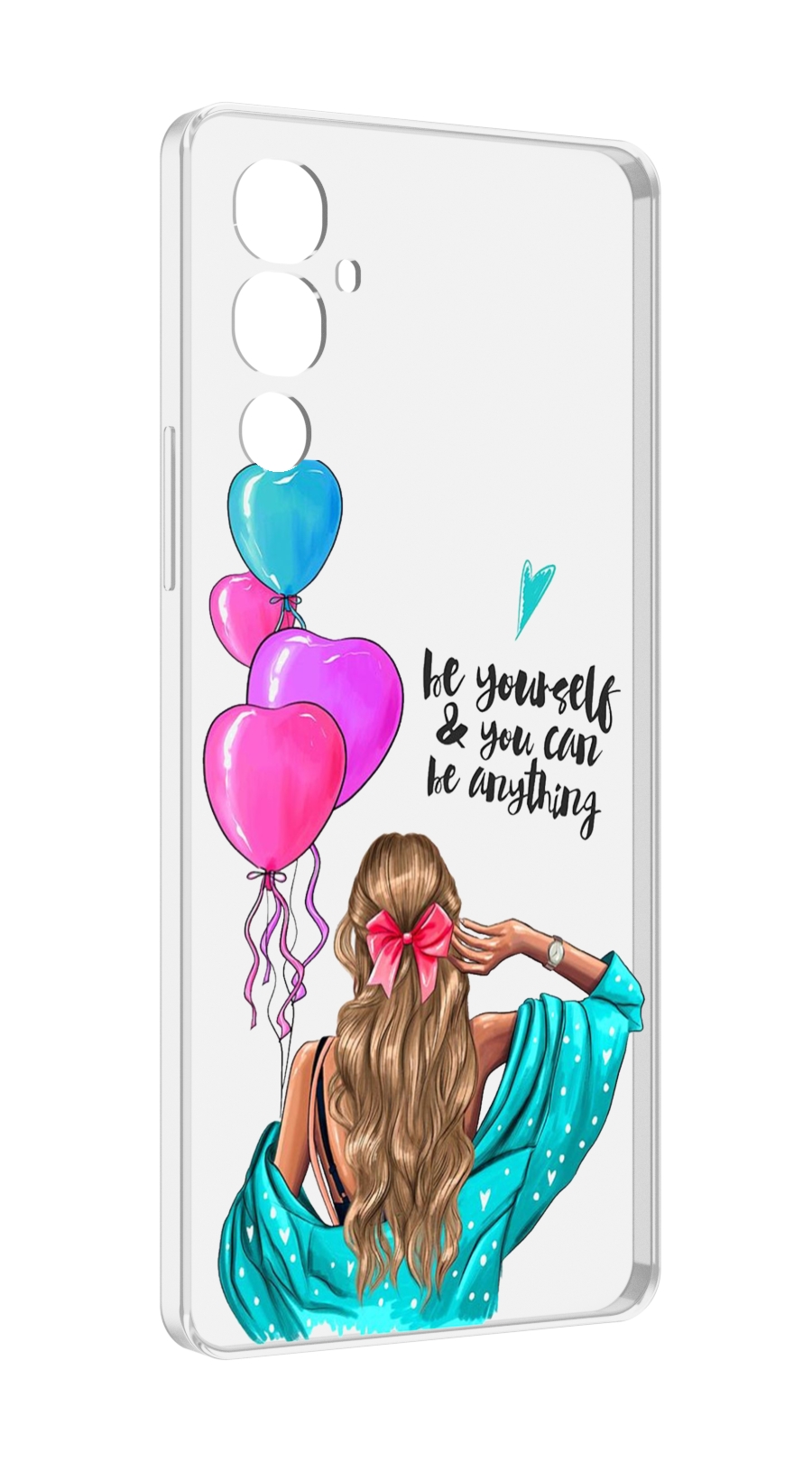 

Чехол MyPads Будь-собой для Tecno Pova 4, Прозрачный, Tocco