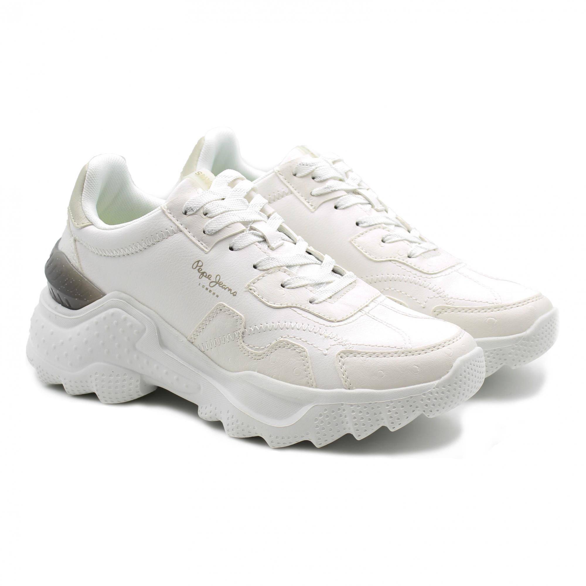 

Кроссовки женские Pepe Jeans London ECCLES FENIX PLS31165 белые 40 EU, ECCLES FENIX PLS31165