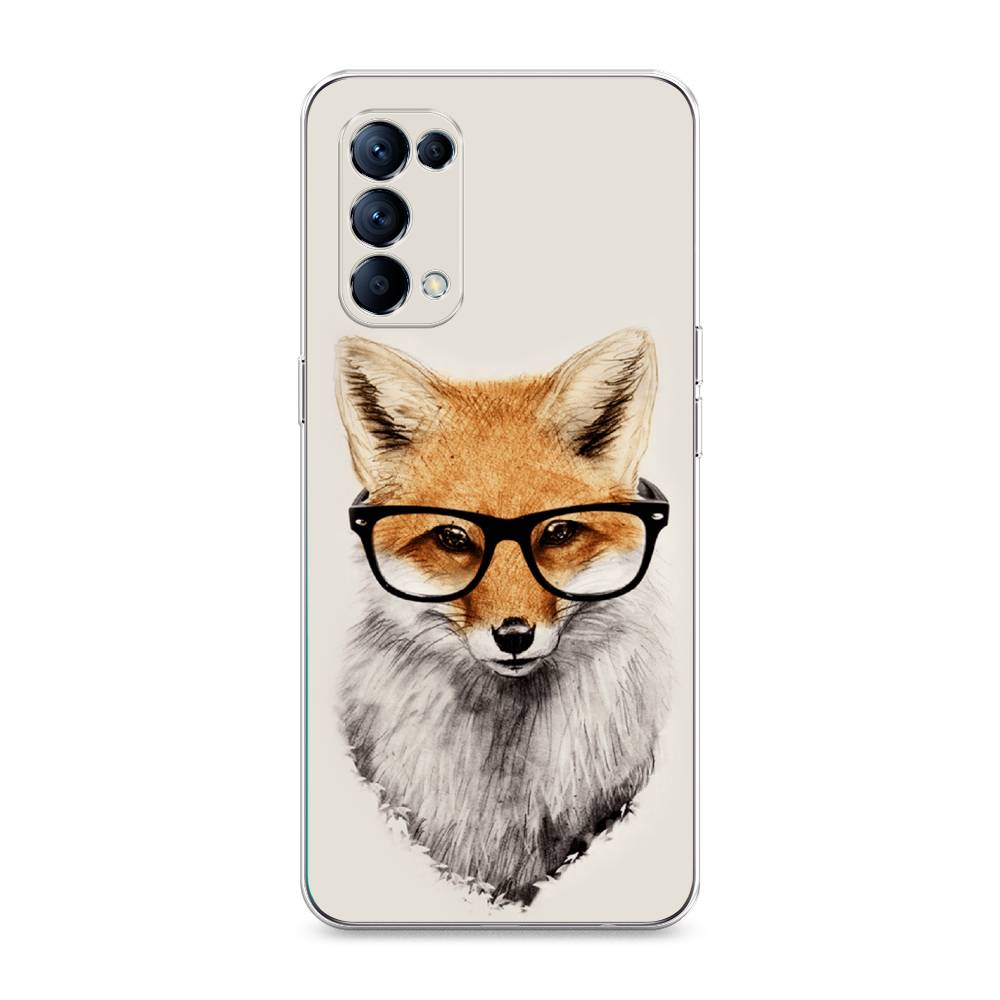 

Чехол Awog на Oppo Reno 5 "Лиса в очках", Разноцветный, 255250-10