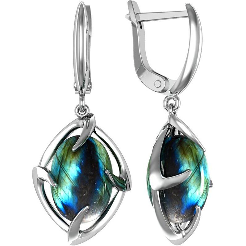 

Серьги из серебра с лабрадоритом ПРИВОЛЖСКИЙ ЮВЕЛИР 391903-LB, 391903-LB