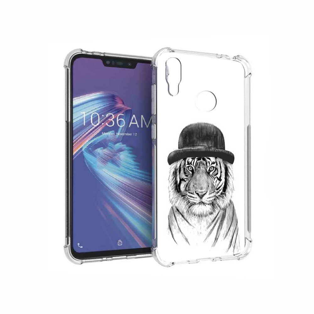 

Чехол MyPads Tocco для Asus ZenFone Max M2 (ZB633KL) тигр британец, Прозрачный, Tocco