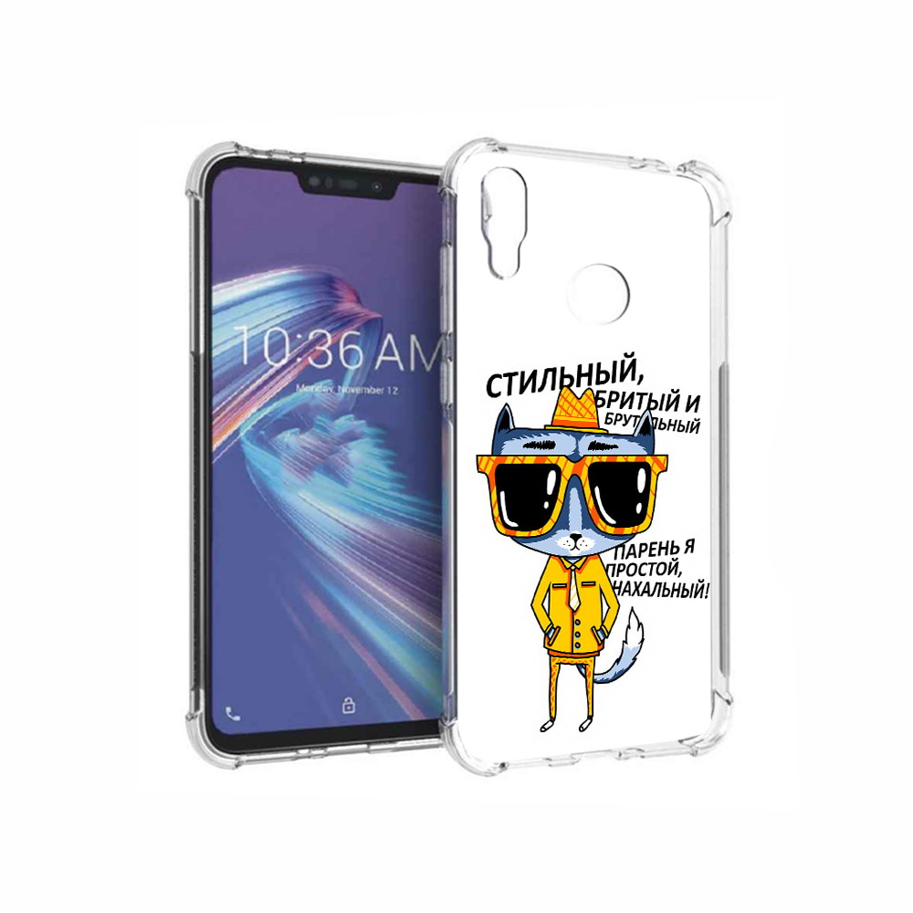 

Чехол MyPads Tocco для Asus ZenFone Max M2 (ZB633KL) стильный кот, Прозрачный, Tocco