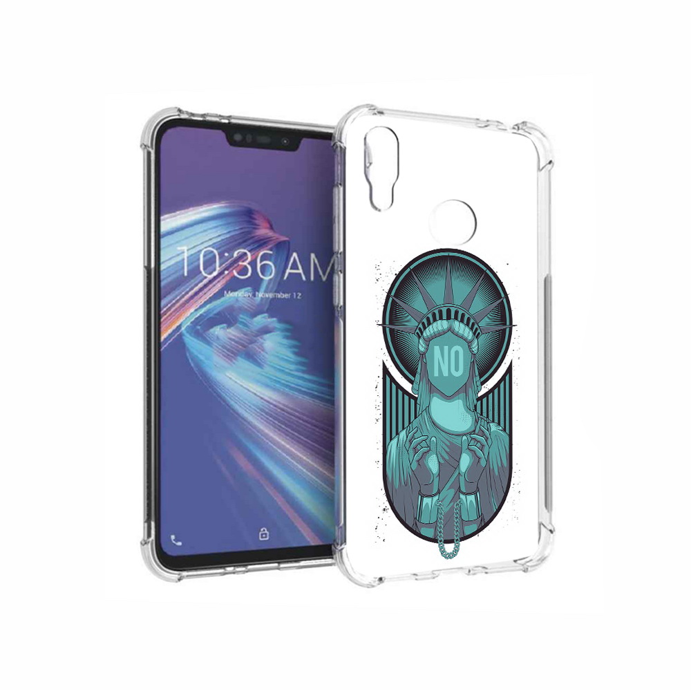 

Чехол MyPads Tocco для Asus ZenFone Max M2 (ZB633KL) статуя свободы зеленый, Прозрачный, Tocco