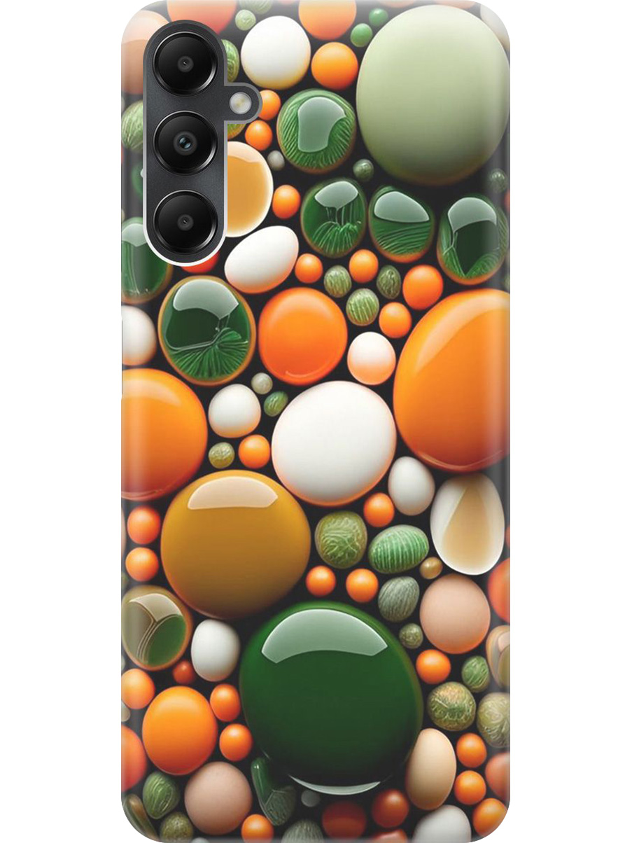 

Силиконовый чехол на Samsung Galaxy A05s с принтом "Оранжевые и зеленые камушки", Прозрачный;оранжевый;зеленый, 776583741