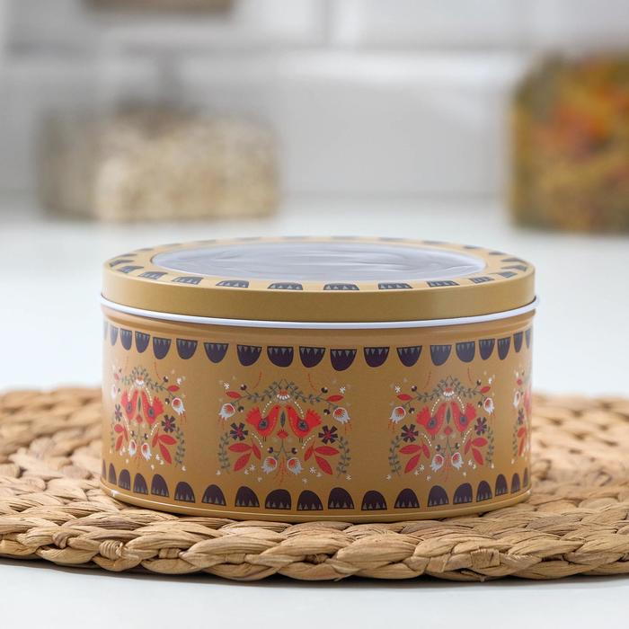 фото Банка для сыпучих продуктов «птицы», 13,5×7 см, с окном в крышке nobrand