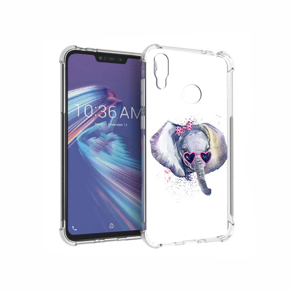 

Чехол MyPads Tocco для Asus ZenFone Max M2 (ZB633KL) слоник в очках, Прозрачный, Tocco