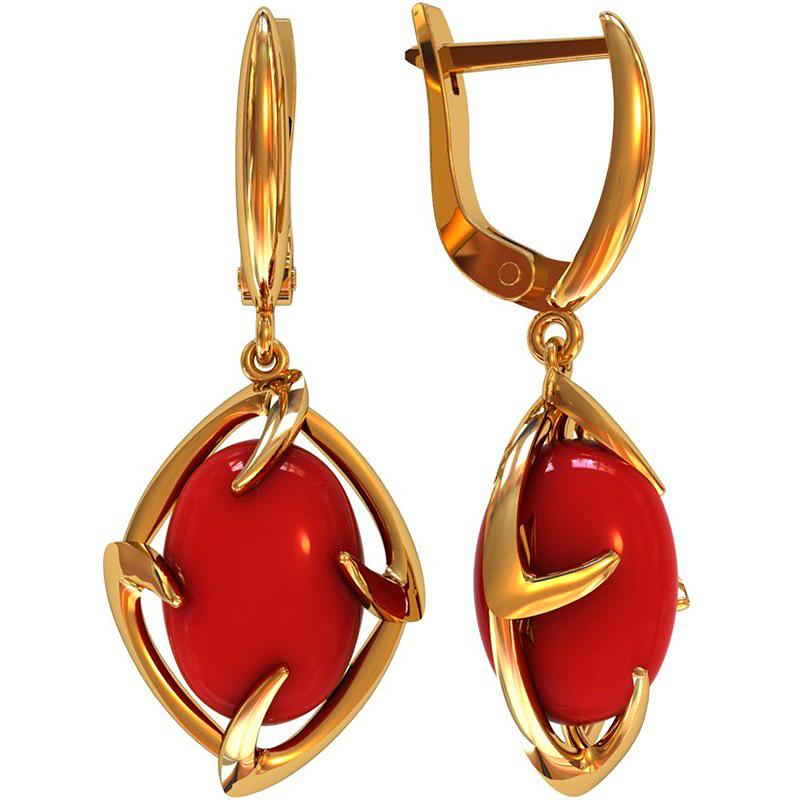 

Серьги из серебра с кораллом ПРИВОЛЖСКИЙ ЮВЕЛИР 392903-KR, 392903-KR