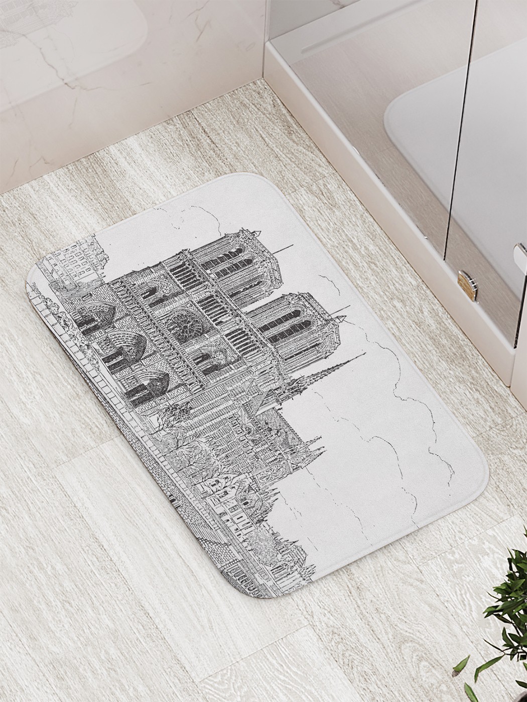 

Коврик противоскользящий для ванной, сауны, бассейна, 77х52 см bath_74607 JoyArty
