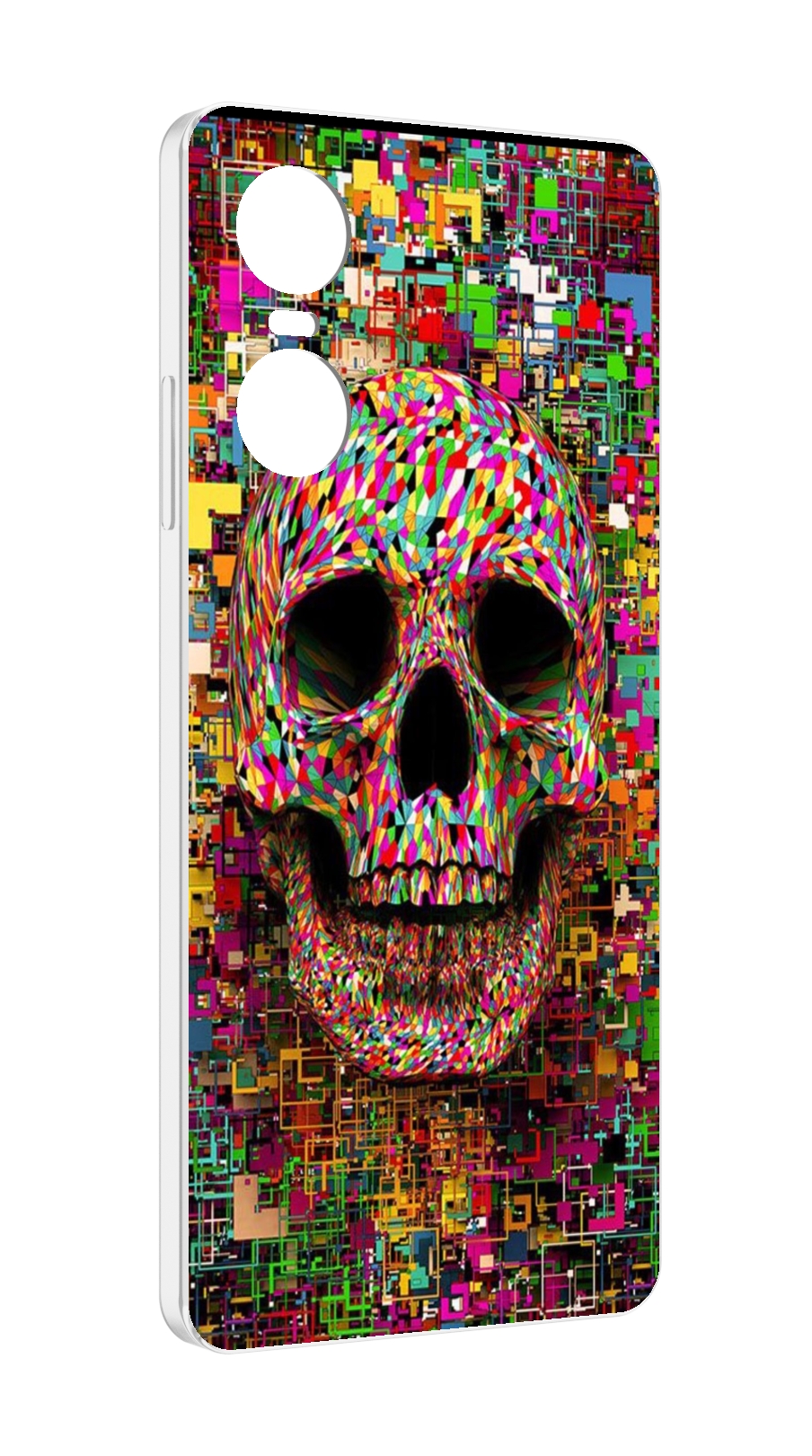 

Чехол MyPads череп красочные цвета для Tecno Pop 6 Pro, Прозрачный, Tocco