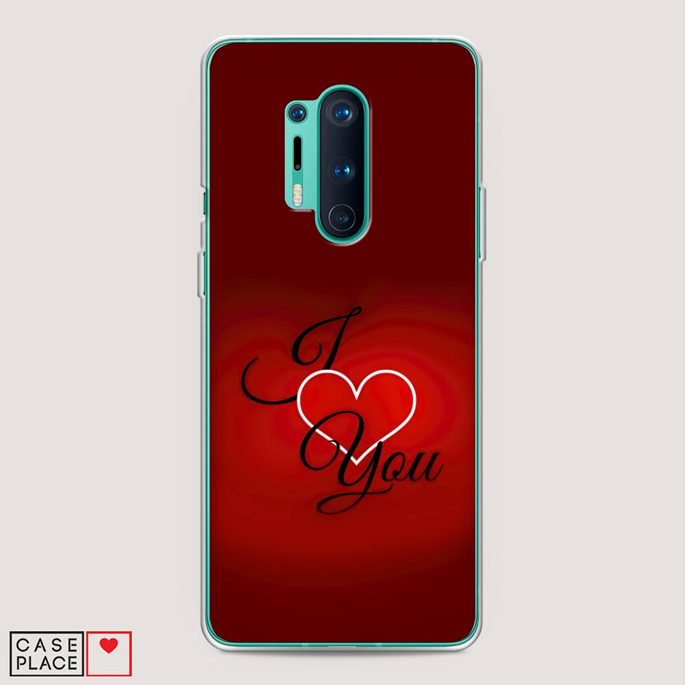 

Чехол Awog на OnePlus 8 Pro / ВанПлас 8 Pro "I love you 3", Красный;черный, 151050-6