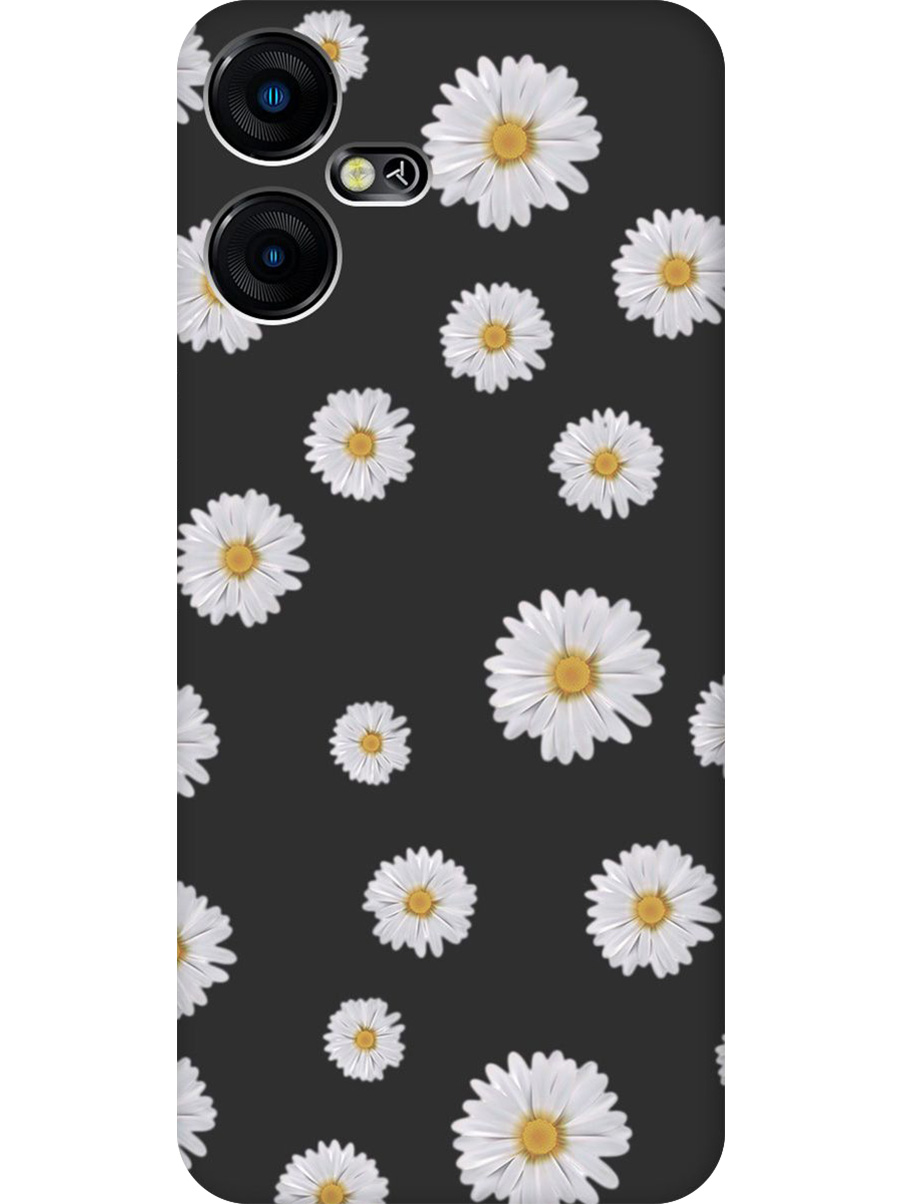 

Силиконовый чехол на Tecno Pova Neo 3 с принтом "Ромашки" матовый черный, Черный;прозрачный;серый, 778683521