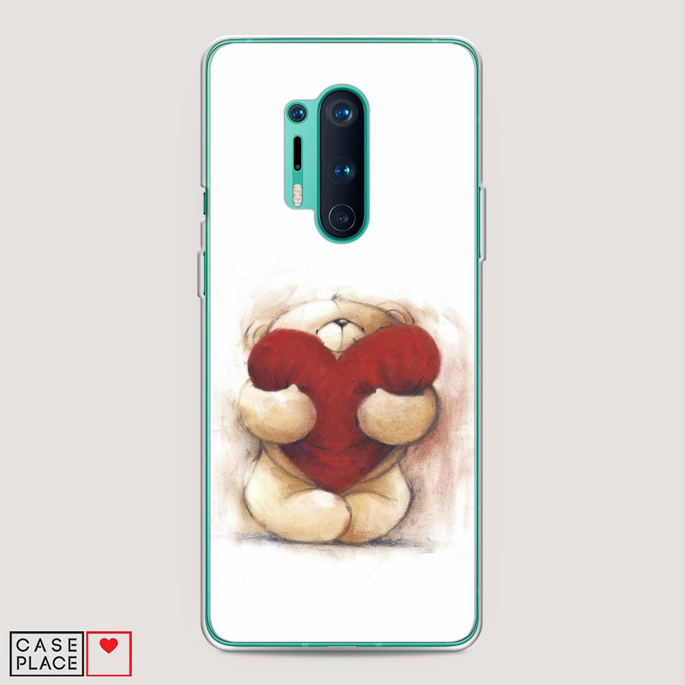 

Чехол Awog на OnePlus 8 Pro / ВанПлас 8 Pro "Мишка с сердцем 1", Белый;красный;бежевый, 151050-6
