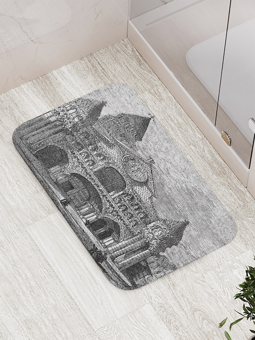 

Коврик противоскользящий для ванной, сауны, бассейна, 77х52 см bath_74601 JoyArty