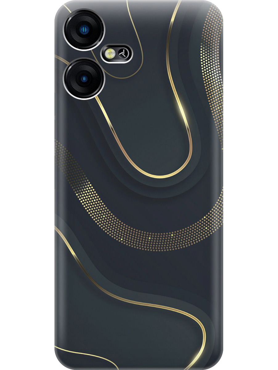 

Силиконовый чехол на Tecno Pova Neo 3 с принтом "Золотистые акценты", Прозрачный;золотистый;серый, 778683531