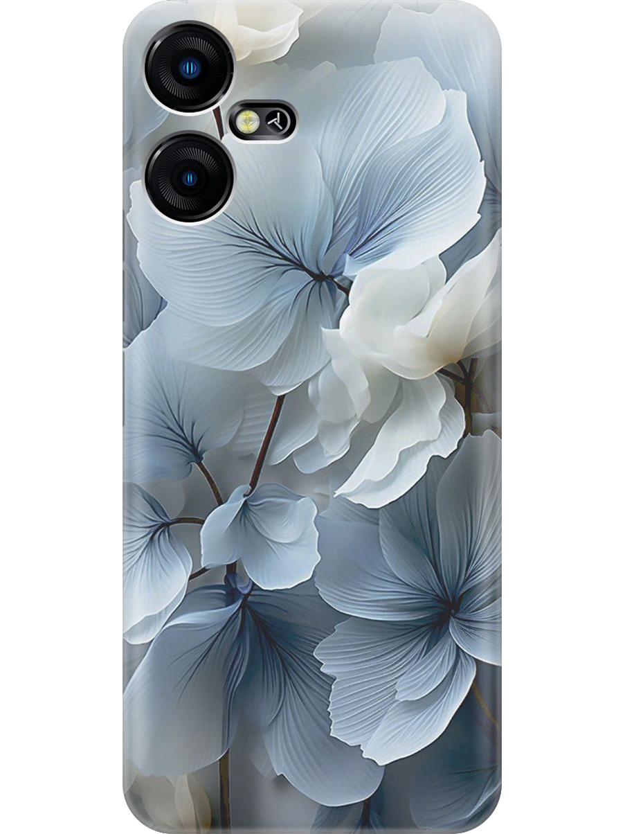 

Силиконовый чехол на Tecno Pova Neo 3 с принтом "Бежево-голубые цветы", Прозрачный;бежевый;голубой, 778683522
