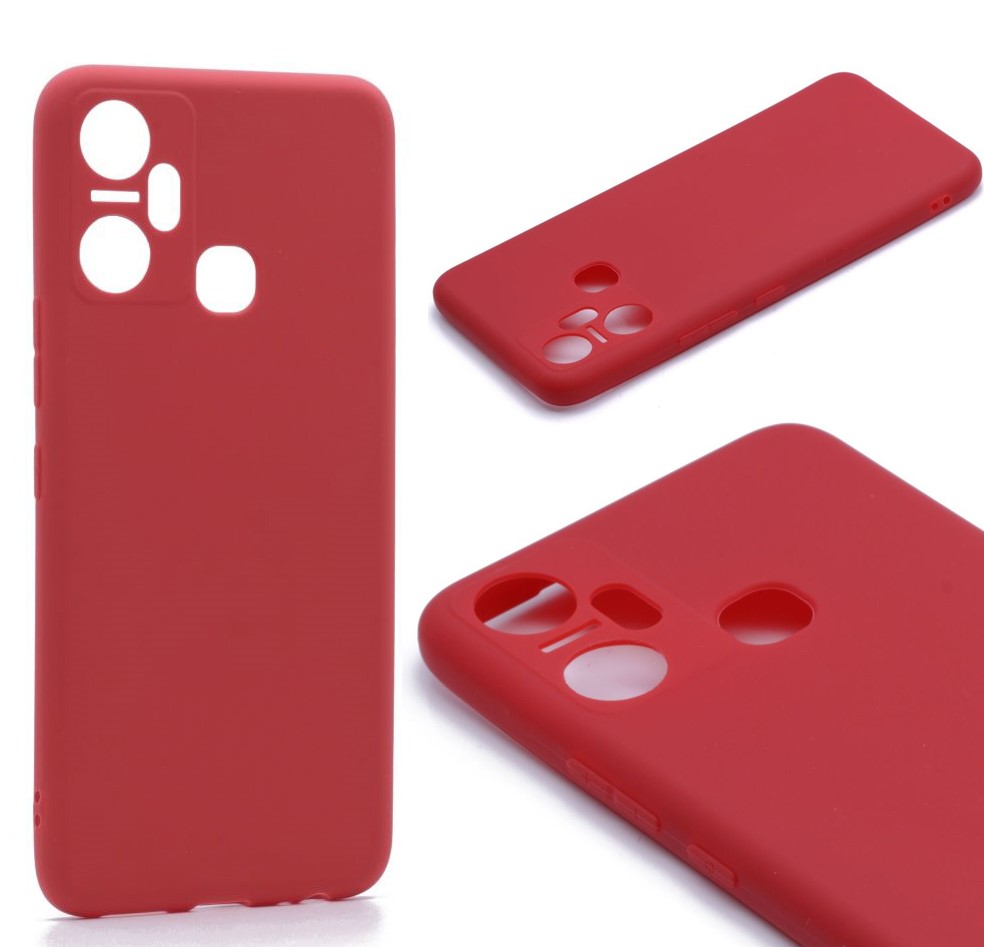 Силиконовый чехол TPU Case матовый Infinix Smart 6 Plus бордовый