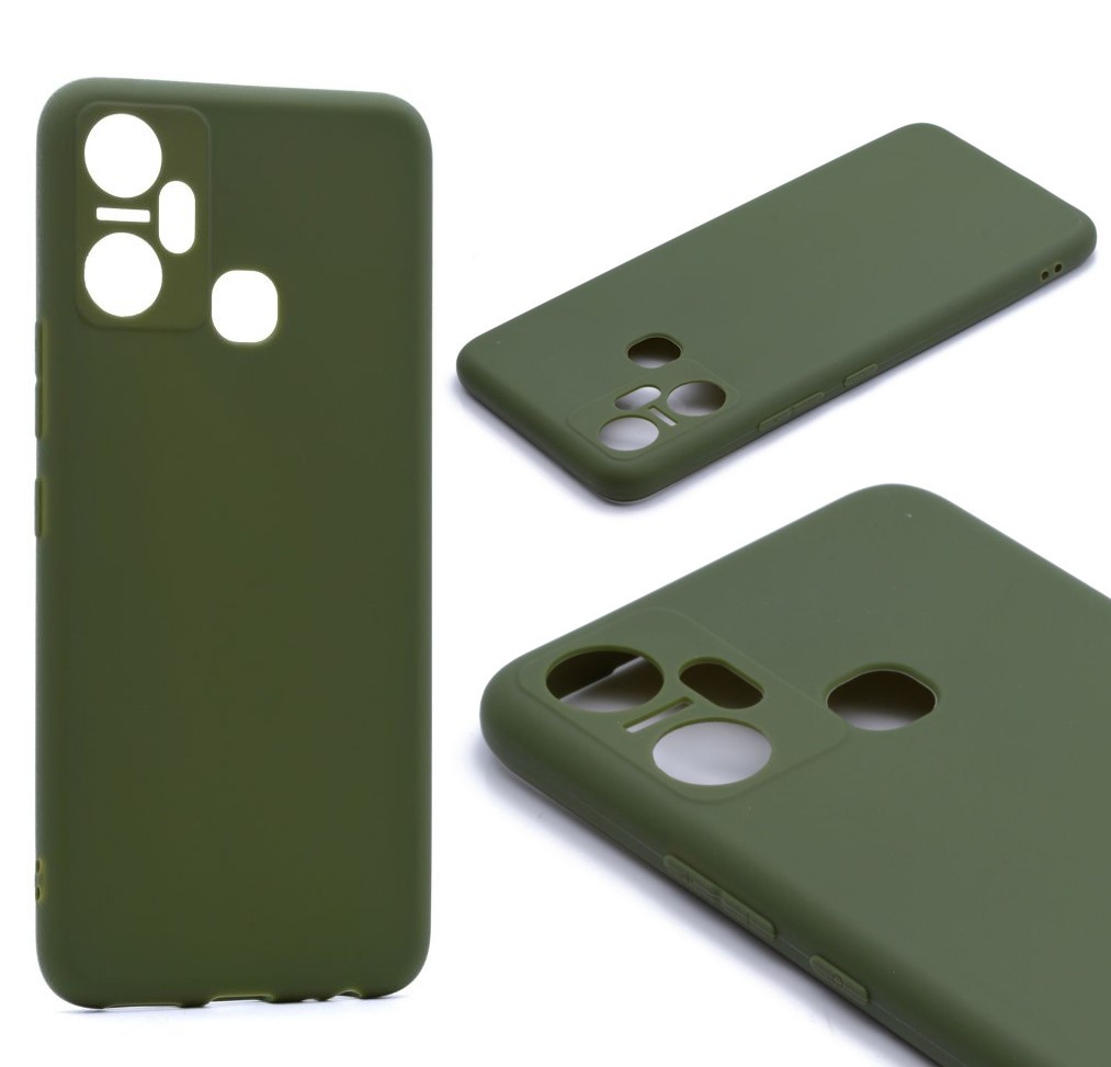 фото Силиконовый чехол tpu case матовый infinix smart 6 plus болотный