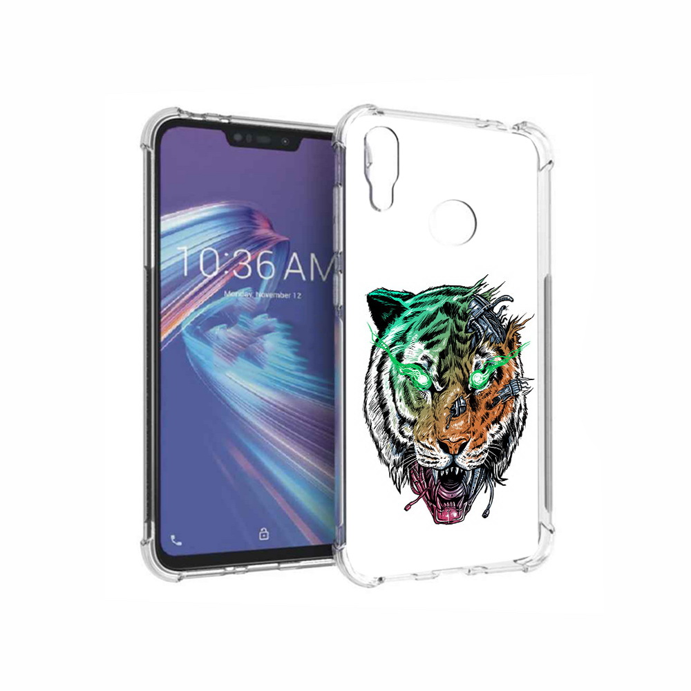 

Чехол MyPads Tocco для Asus ZenFone Max M2 (ZB633KL) робо-тигр, Прозрачный, Tocco