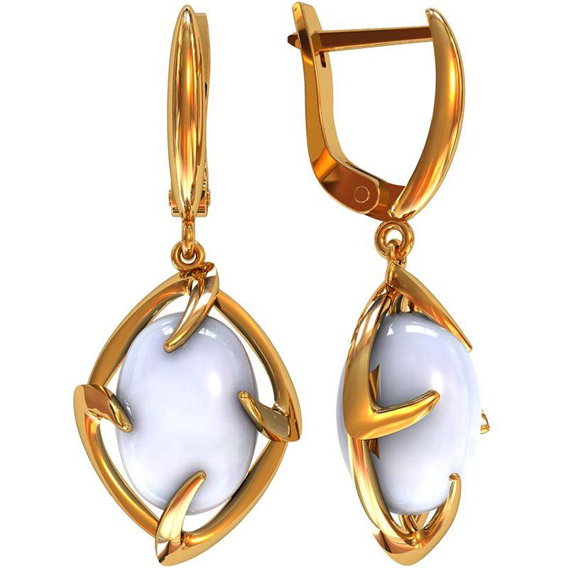 

Серьги из серебра с лунным камнем ПРИВОЛЖСКИЙ ЮВЕЛИР 392903-LN, 392903-LN
