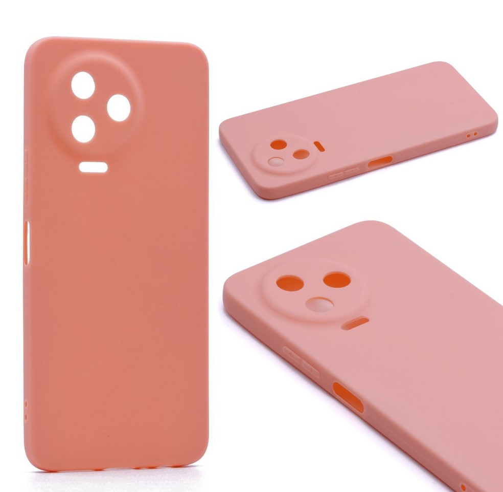 фото Силиконовый чехол tpu case матовый infinix note 12 персиковый