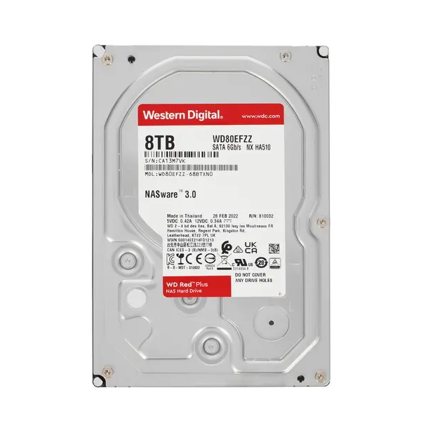 

Жесткий диск WD Red Plus 8 ТБ (WD80EFZZ), Red Plus