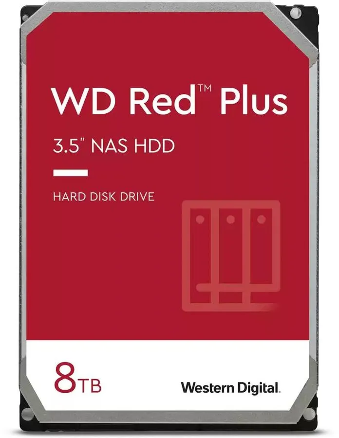 WD Жесткий диск WD SATA-III 8Tb WD80EFZZ Desktop Red Plus (7200rpm) 128Mb 3.5