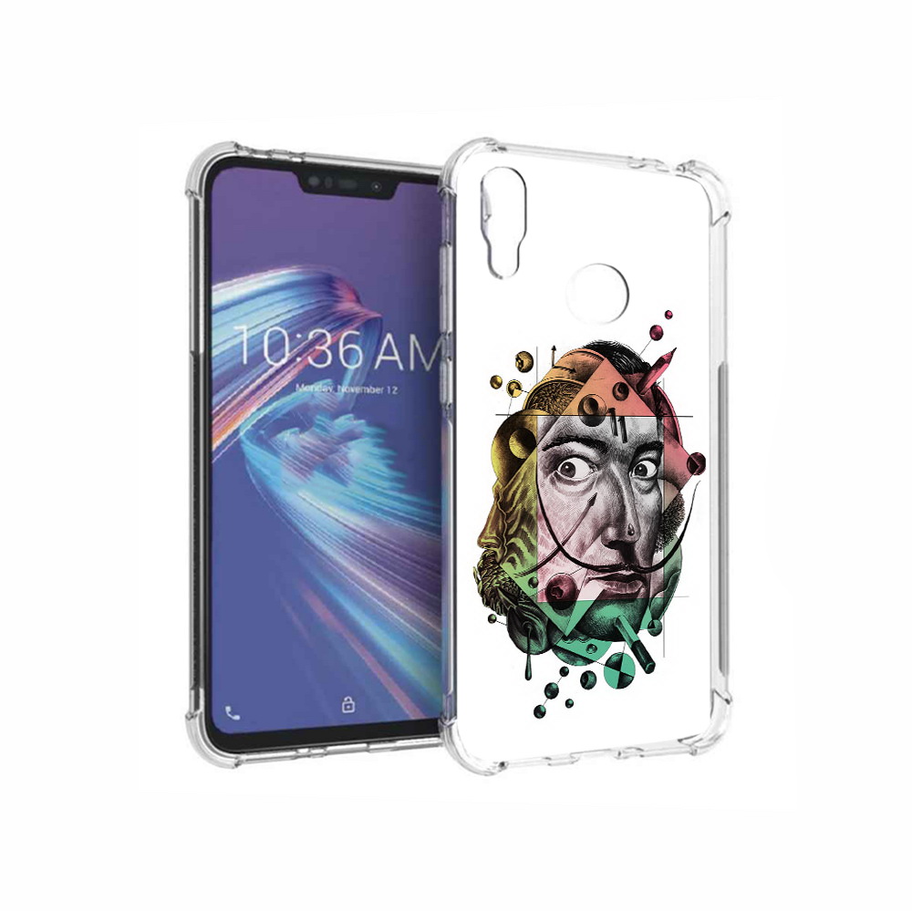Чехол MyPads Tocco для Asus ZenFone Max M2 (ZB633KL) разноцветное лицо абстракция