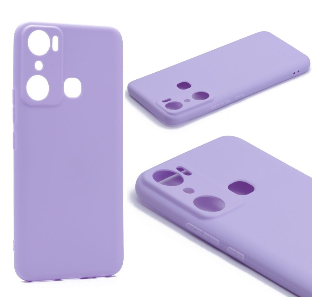 

Силиконовый чехол TPU Case матовый для Infinix Hot 20i сиреневый, Фиолетовый