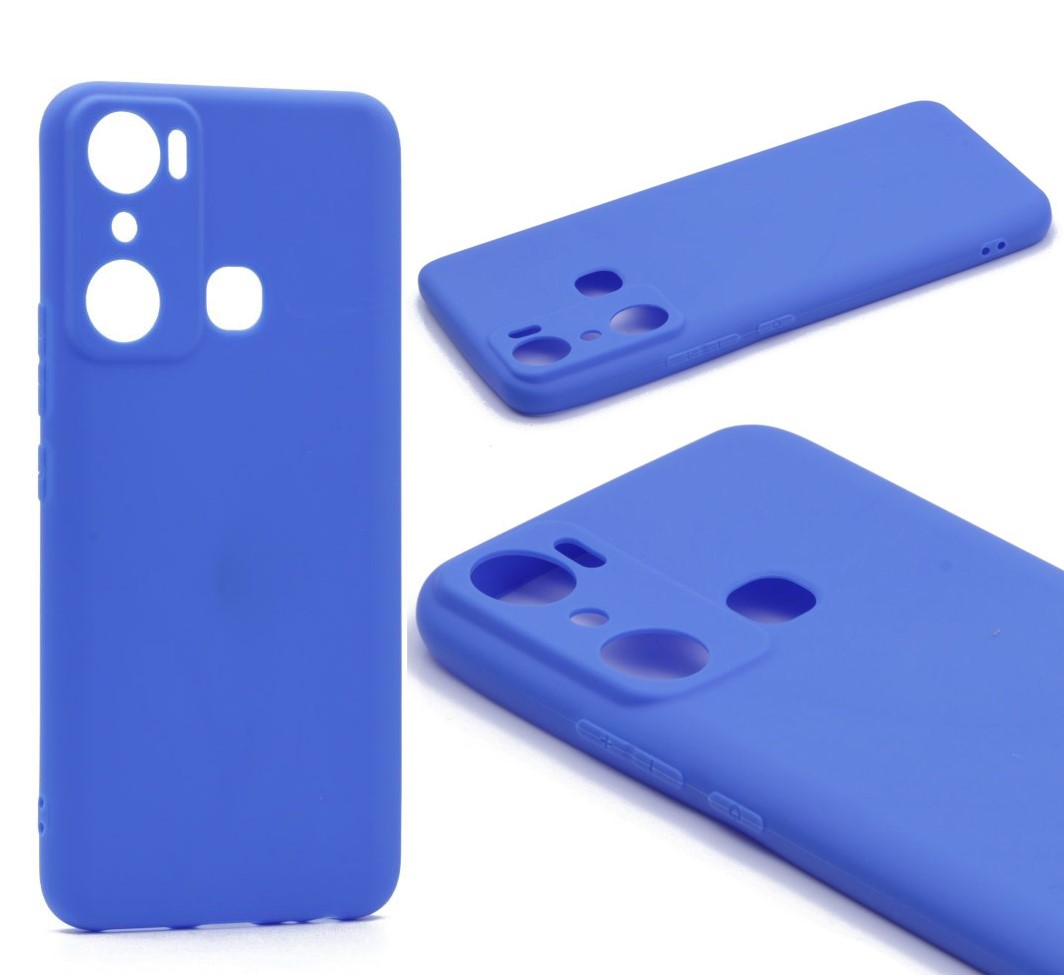 

Силиконовый чехол TPU Case матовый для Infinix Hot 20i синий