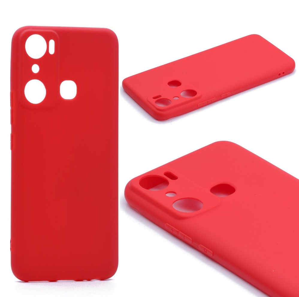 

Силиконовый чехол TPU Case матовый для Infinix Hot 20i красный
